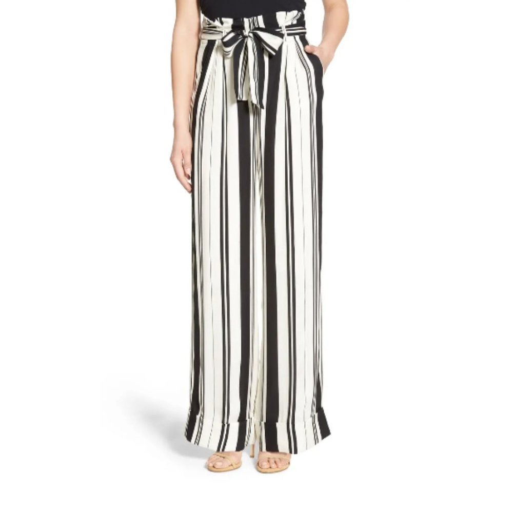 Chelsea28 Striped Wide-Leg Pants